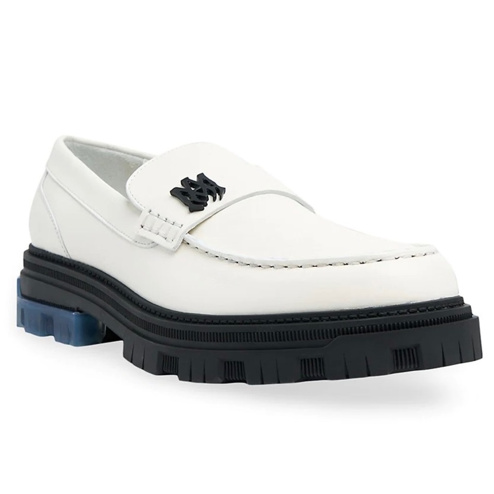 NEW IN BOX AMIRI Military Slip On Loafer White w/ Black Sole & Motif 38 (8 US)